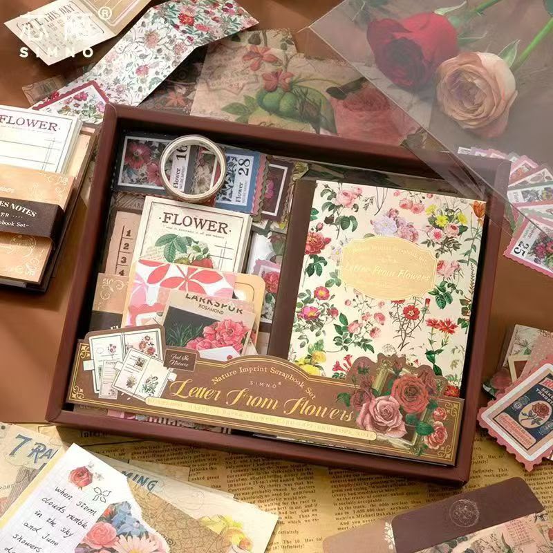 Journaling & Scrapbook Gift Box Set – Aesthetic Cute Stationery Kit